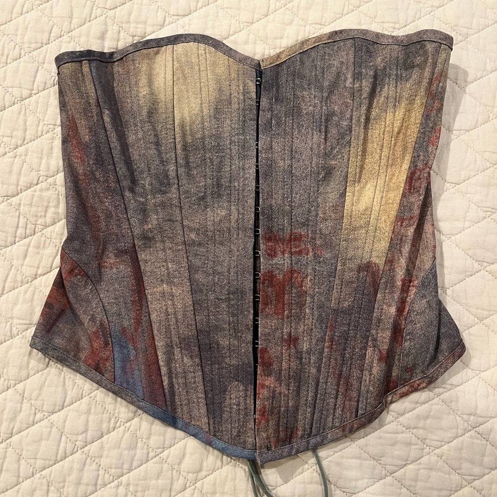Tiger Mist Charcoal Corset Top - Picture 3 of 5